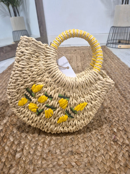 BOLSO RAFIA LIMONES