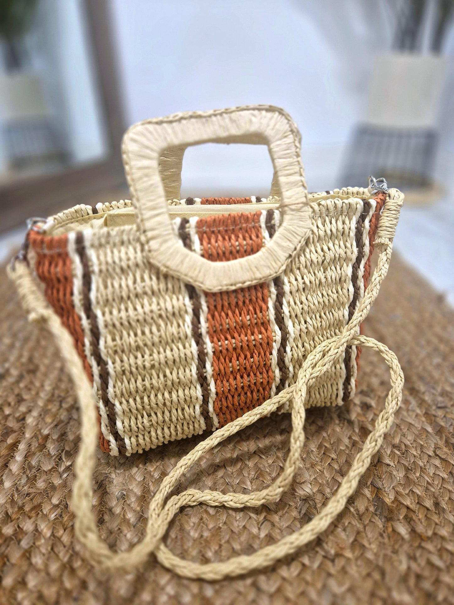 BOLSO RAFIA TEJA